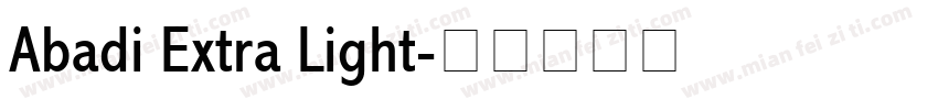 Abadi Extra Light字体转换